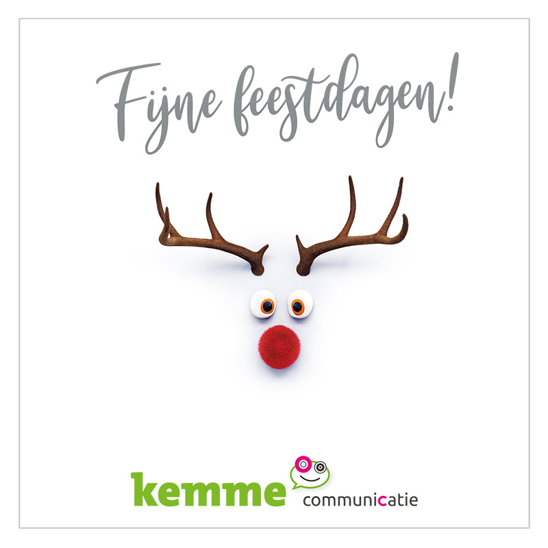 Kerstkaart Kemme Communicatie Fijne feestdagen